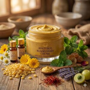 Home beauty buti kumkumadi face cream – ayurvedic skin brightening cream for glowing skin & pigmentation care